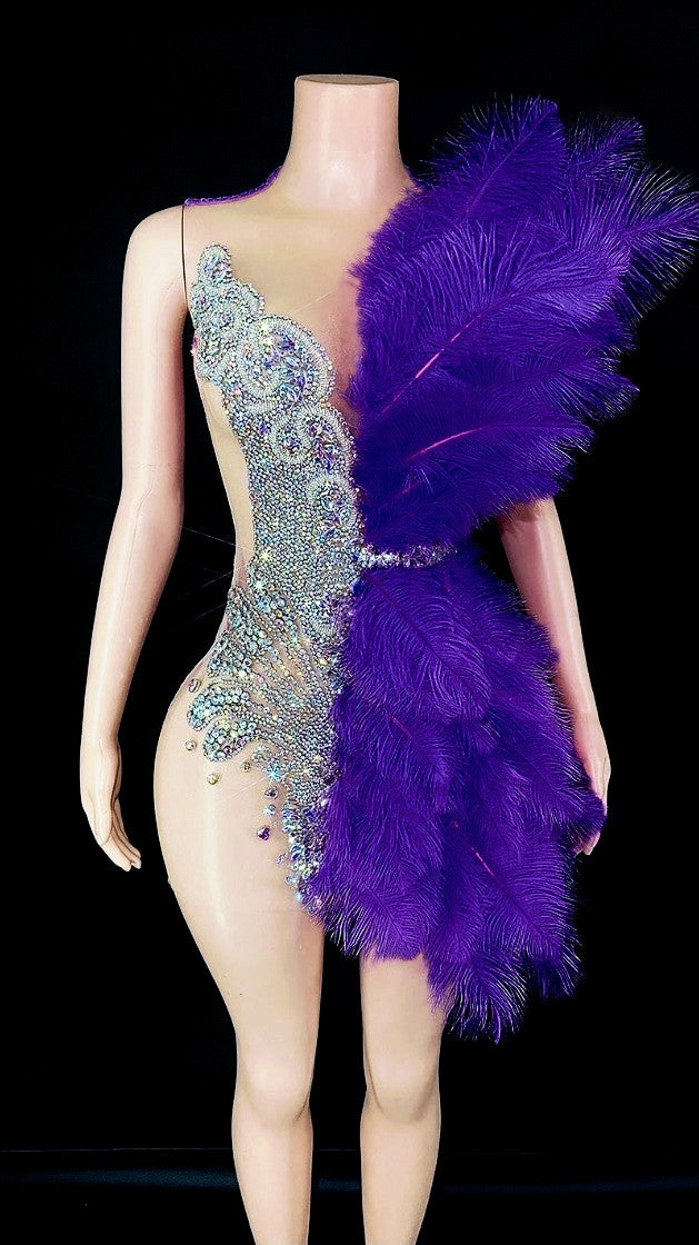 Purple Passion Feather Dress