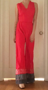 Kellie Red Colorblock Jumpsuit