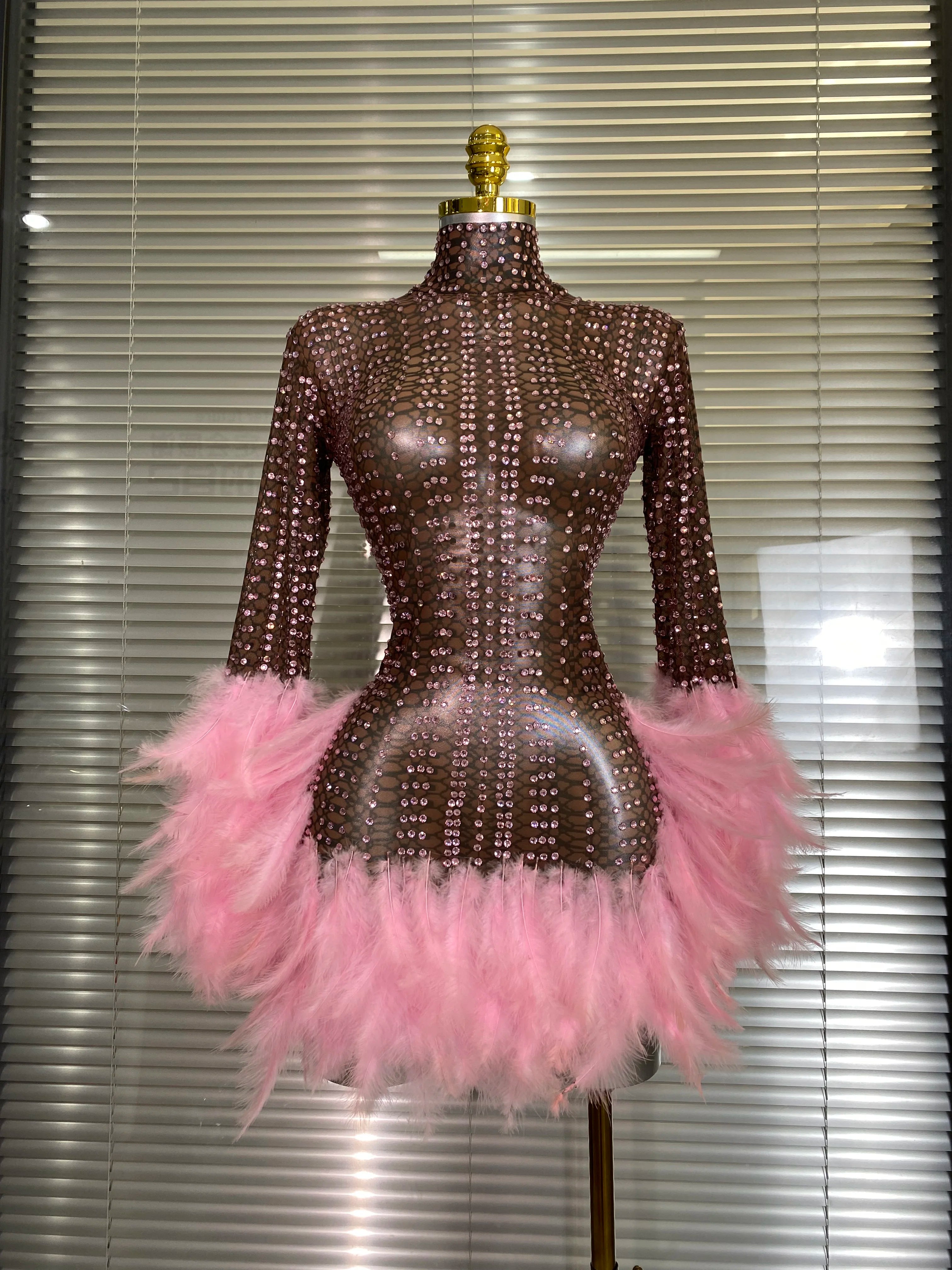 Pretty in Pink Feather Dress