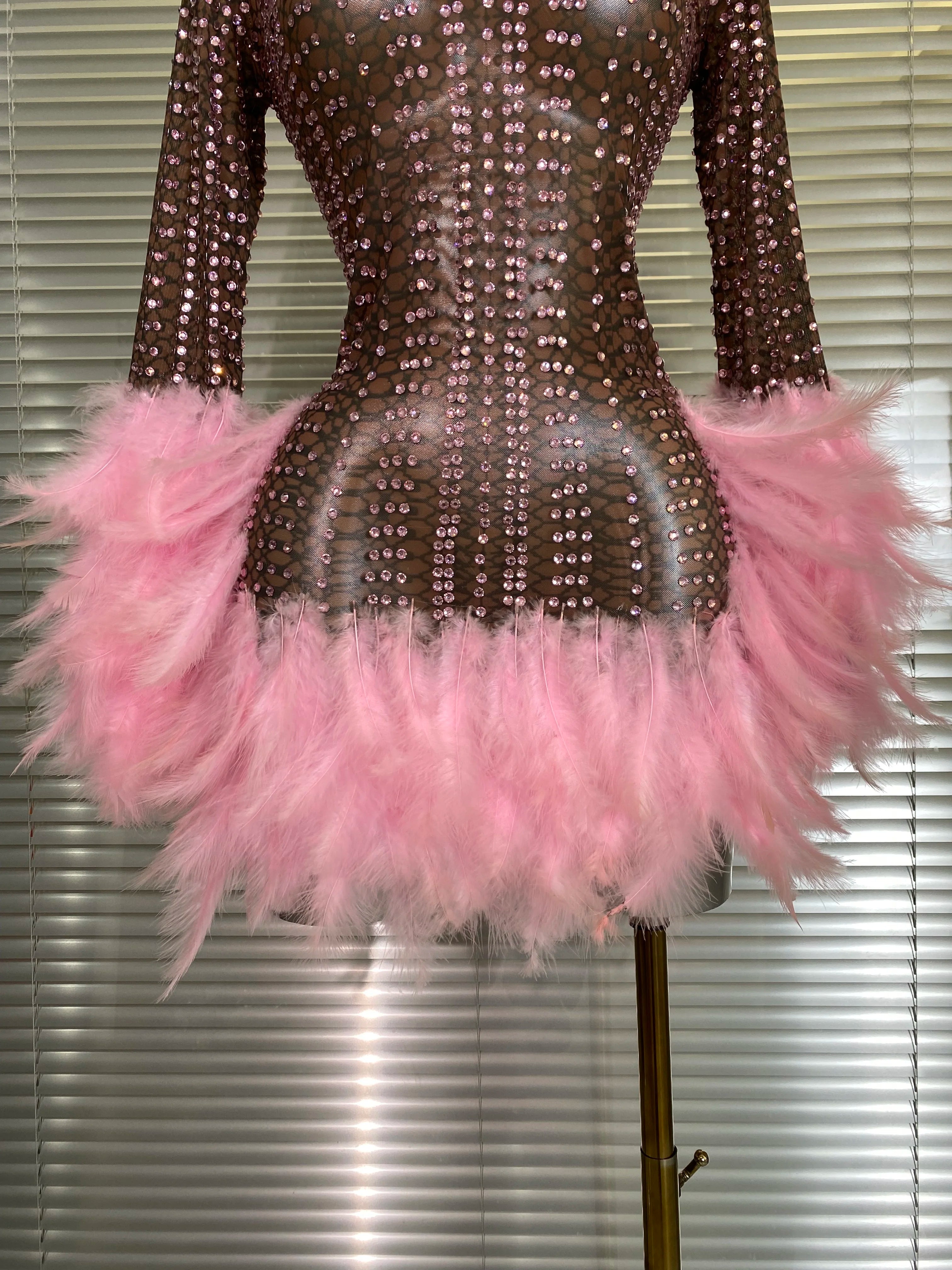 Pretty in Pink Feather Dress