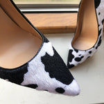 Load image into Gallery viewer, Cow Print Heels
