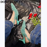 Load image into Gallery viewer, Pointed Toe Slingback Fur Heels
