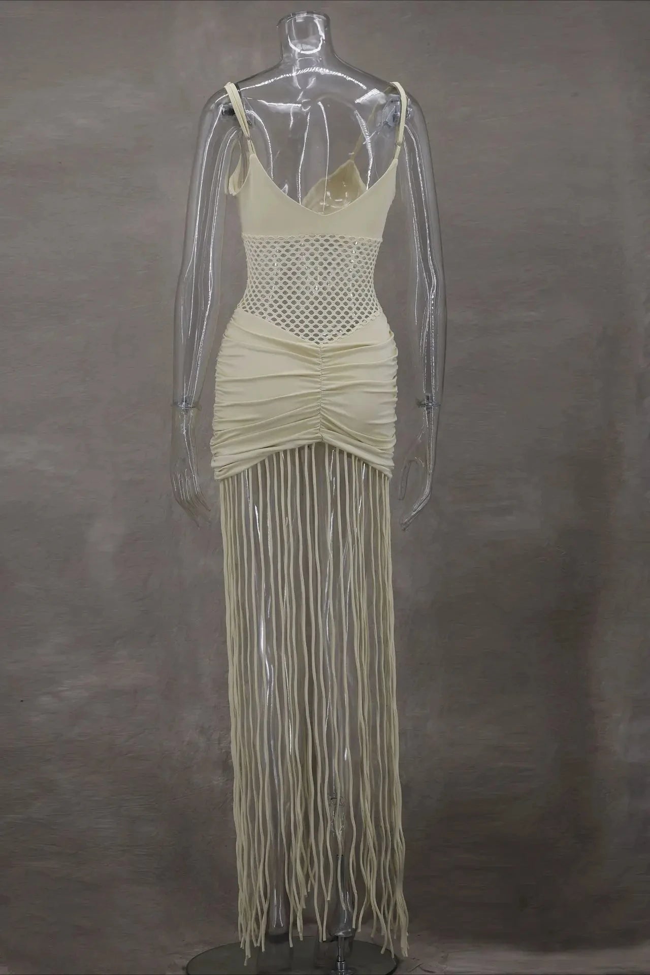 Sleeveless Tassel  Maxi Dress