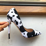 Load image into Gallery viewer, Cow Print Heels
