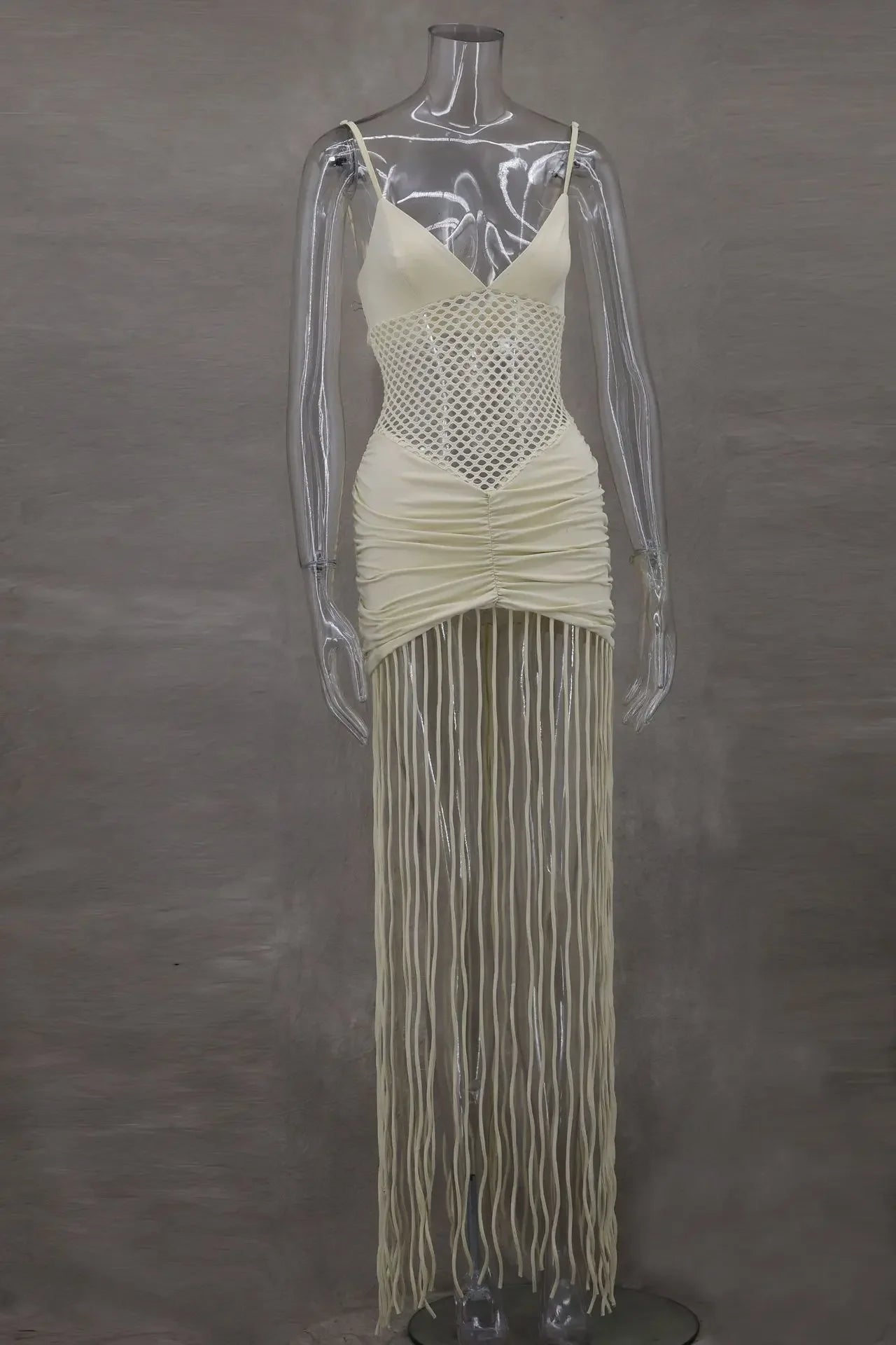 Sleeveless Tassel  Maxi Dress