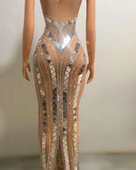 Load image into Gallery viewer, Mirror Mermaid Transparent Dress
