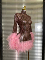 Load image into Gallery viewer, Pretty in Pink Feather Dress
