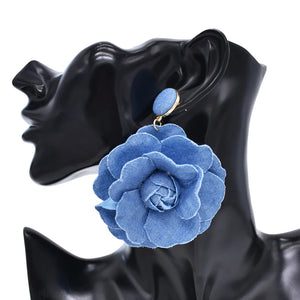 Flowers of Denim Earrings