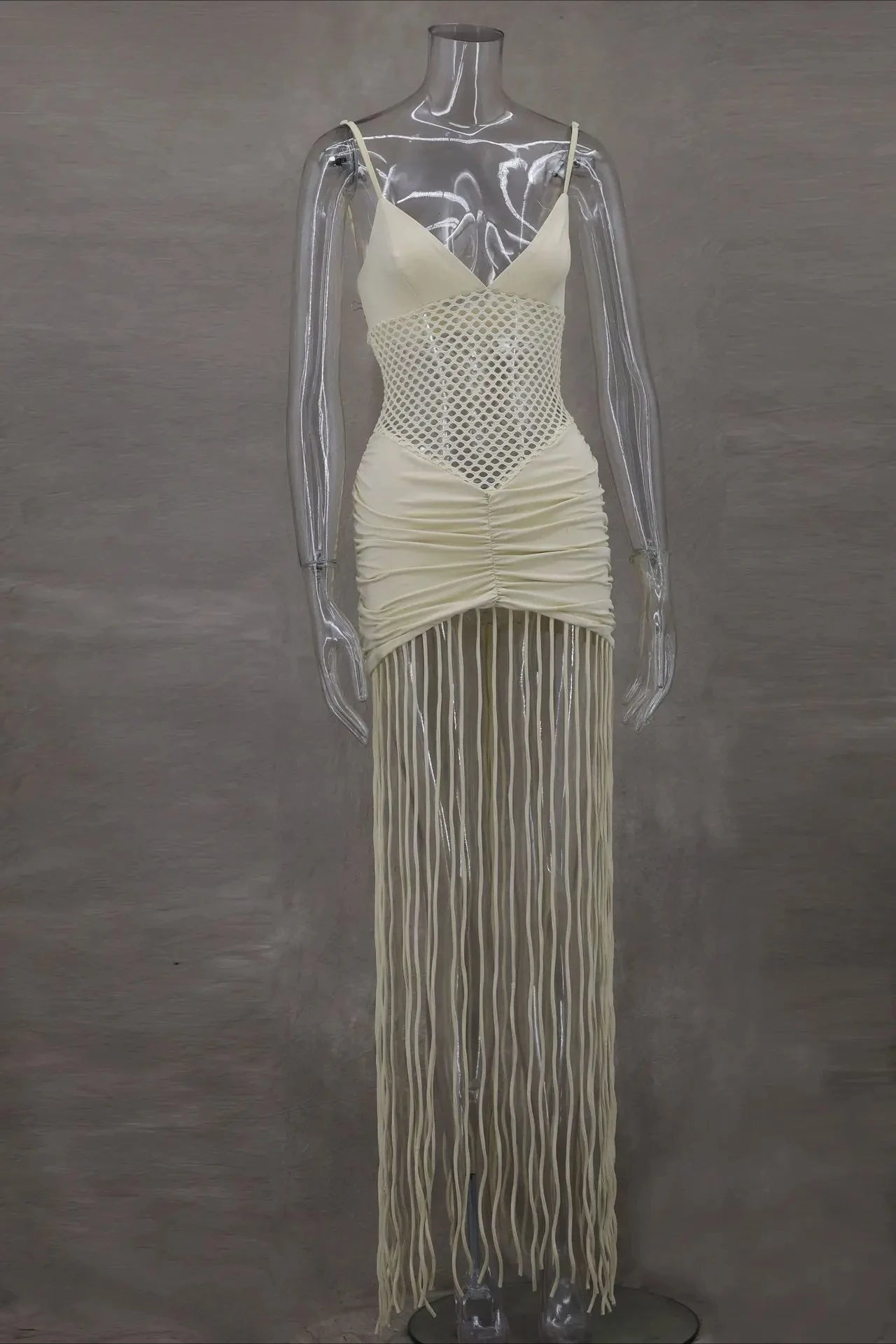 Sleeveless Tassel  Maxi Dress