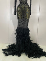 Load image into Gallery viewer, Show Off Gem Feather Dress
