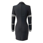 Load image into Gallery viewer, Women in Black Collared Dress
