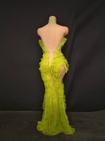 Load image into Gallery viewer, Limeade Rhinestone Sheer Dress
