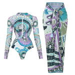 Load image into Gallery viewer, Retro Tattoo Swimsuit Set
