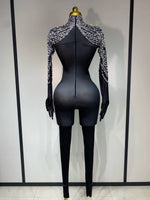 Load image into Gallery viewer, Rise Up Rhinestone Jumpsuit
