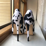Load image into Gallery viewer, Cow Print Heels
