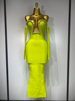 Load image into Gallery viewer, Key Lime Pie Bandage Dress
