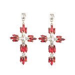 Load image into Gallery viewer, Gem Cross Earrings
