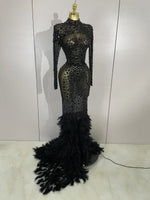 Load image into Gallery viewer, Show Off Gem Feather Dress
