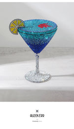 Load image into Gallery viewer, Cocktail Glass Rhinestone Purse
