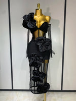 Load image into Gallery viewer, Caged Flower Bandage Dress
