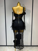 Load image into Gallery viewer, Caged Flower Bandage Dress
