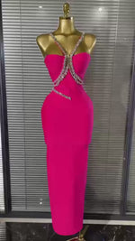 Load and play video in Gallery viewer, Rose Petal Bandage Dress
