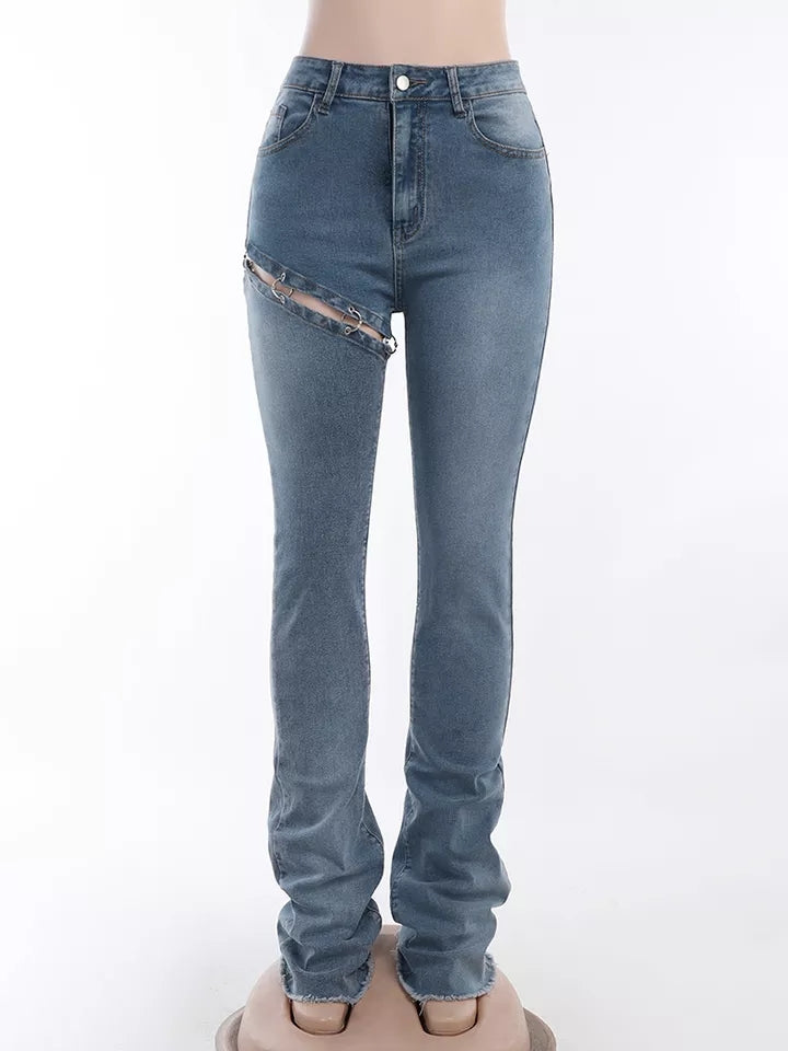 Two Ways Aysmettrical Jeans
