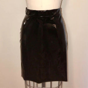 Kiki Black Patent Skirt