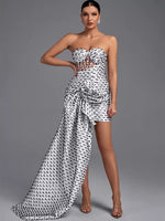 Load image into Gallery viewer, Cookies &amp; Cream Asymmetrical Dress
