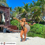 Load image into Gallery viewer, Black and Gold Swimsuit Set
