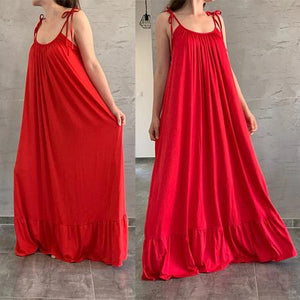 Rose Red Boho Maxi Dress