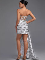 Load image into Gallery viewer, Cookies &amp; Cream Asymmetrical Dress
