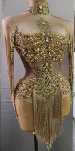Load image into Gallery viewer, Golden Goddess Bodysuit
