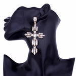 Load image into Gallery viewer, Gem Cross Earrings
