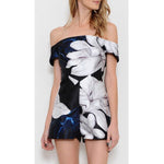 Load image into Gallery viewer, Floral Open Shoulder Romper
