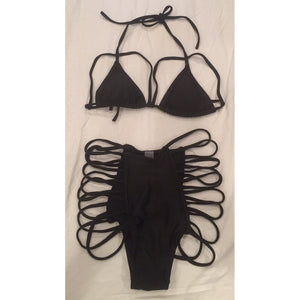 Black High Waist String Bikini