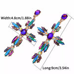 Load image into Gallery viewer, Gem Cross Earrings
